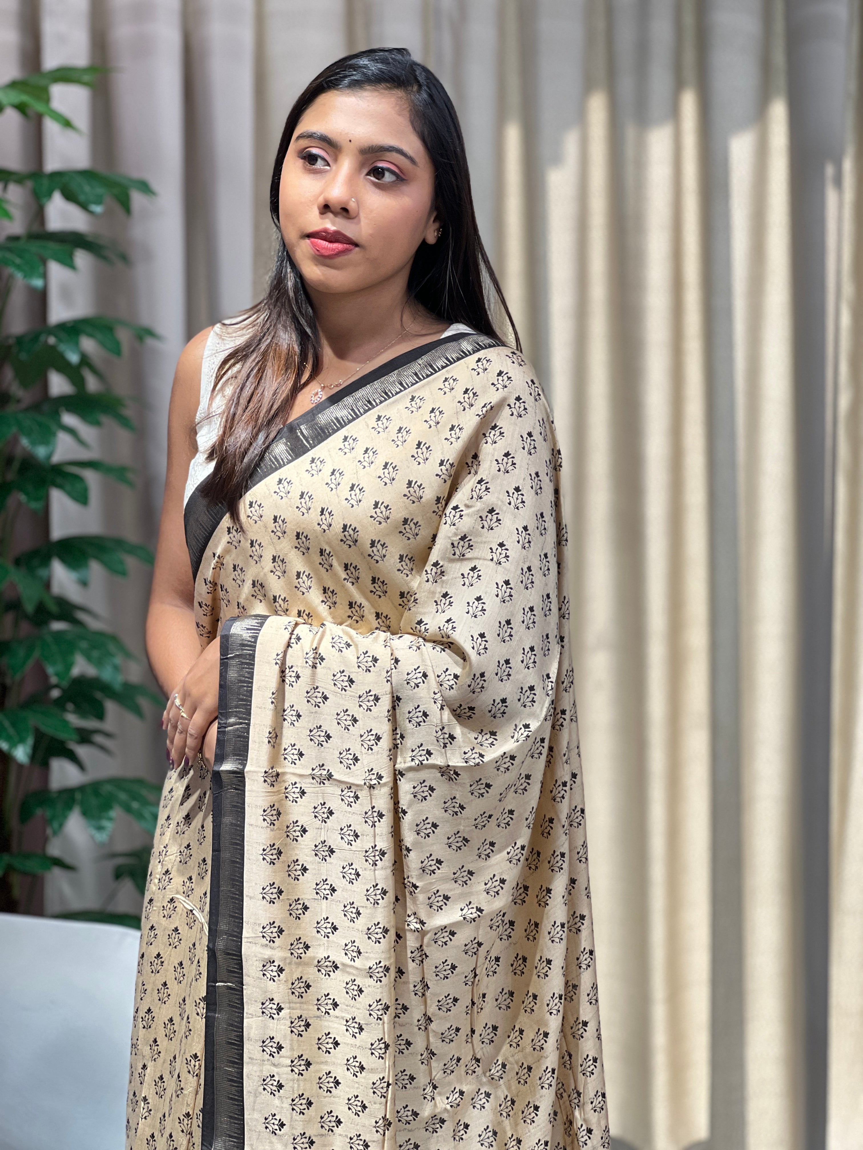 Digital Printed Semi Silk Saree | PKS158