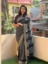 Block Printed Chanderi Saree | YNG231