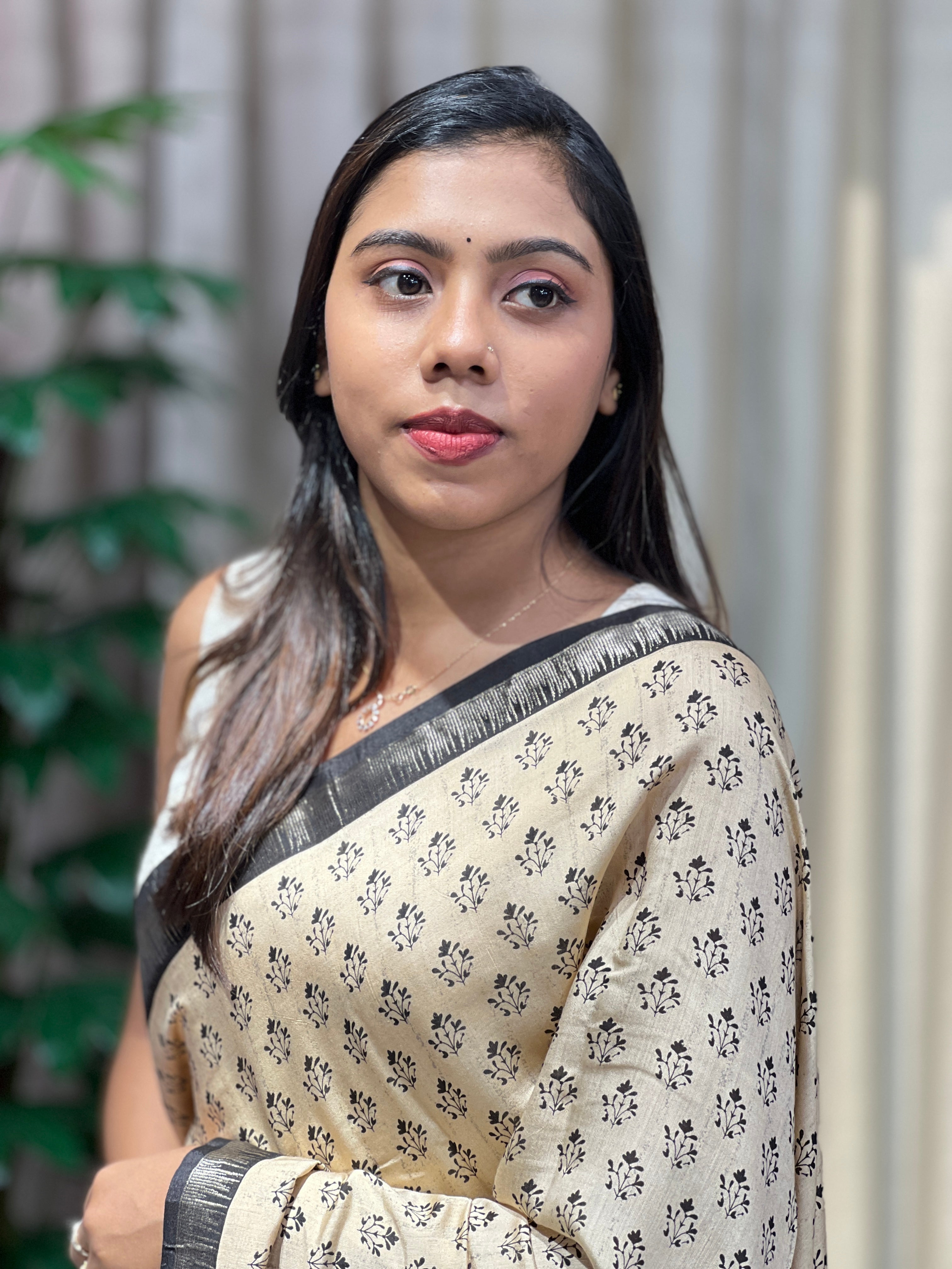 Digital Printed Semi Silk Saree | PKS158