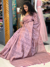 Screen Printed Tussar Finish Saree | SBP185