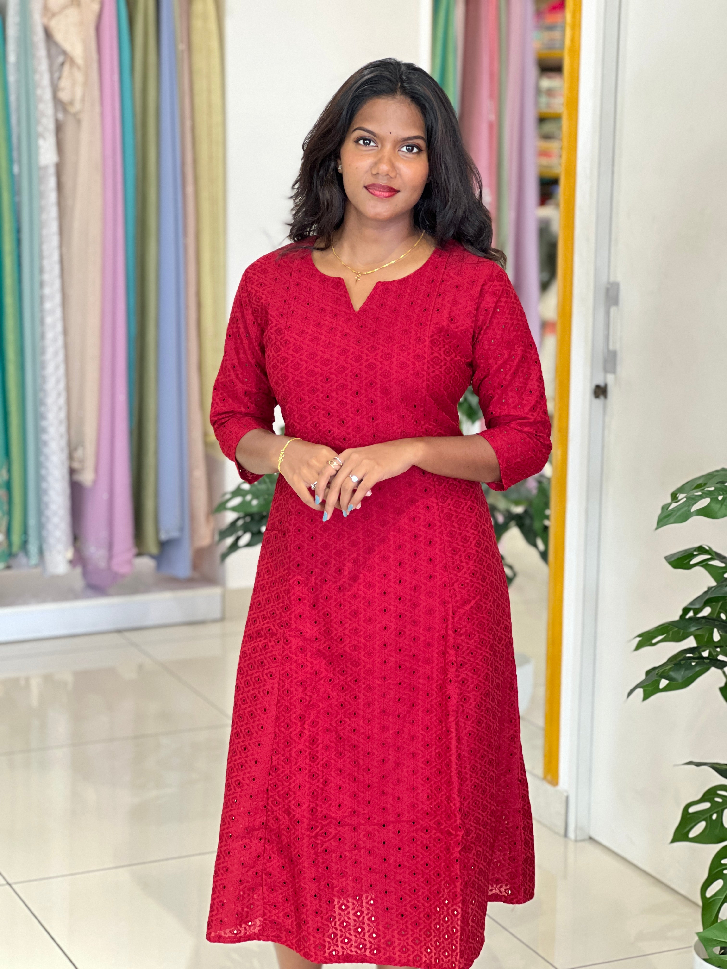 Hakobha Pattern Cotton Kurta  |UNM134