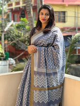 Block Printed Chanderi Saree | YNG231