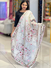 Thread Embroidery Detailed Chanderi Finish Dupatta | VET297