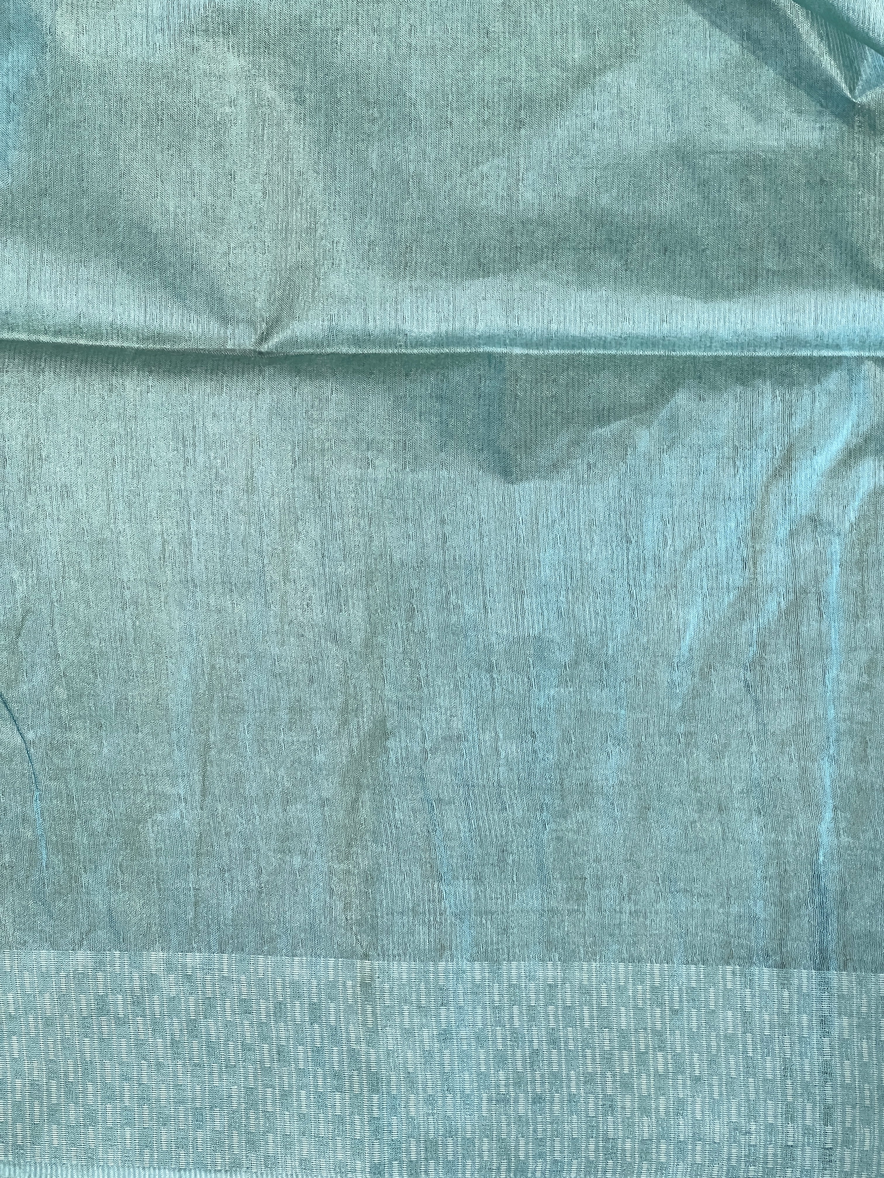 Geometric Pattern Thread Weaved Bamboo Tussar Saree | PNS171