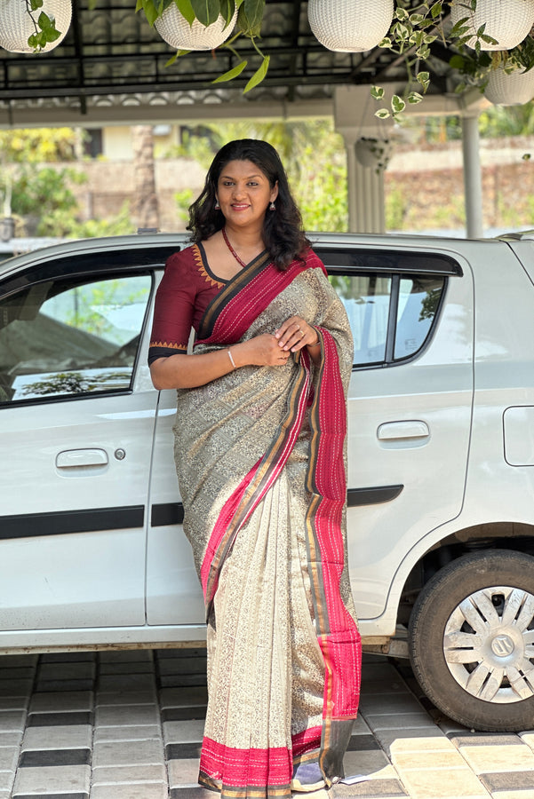 Digital Printed Chanderi Saree | RGD142