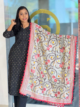 Thread Embroidery Detailed Chanderi Finish Dupatta | VET294