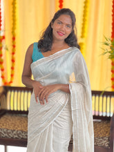 Zari Weaved Bhagalpuri Linen Saree | SK451