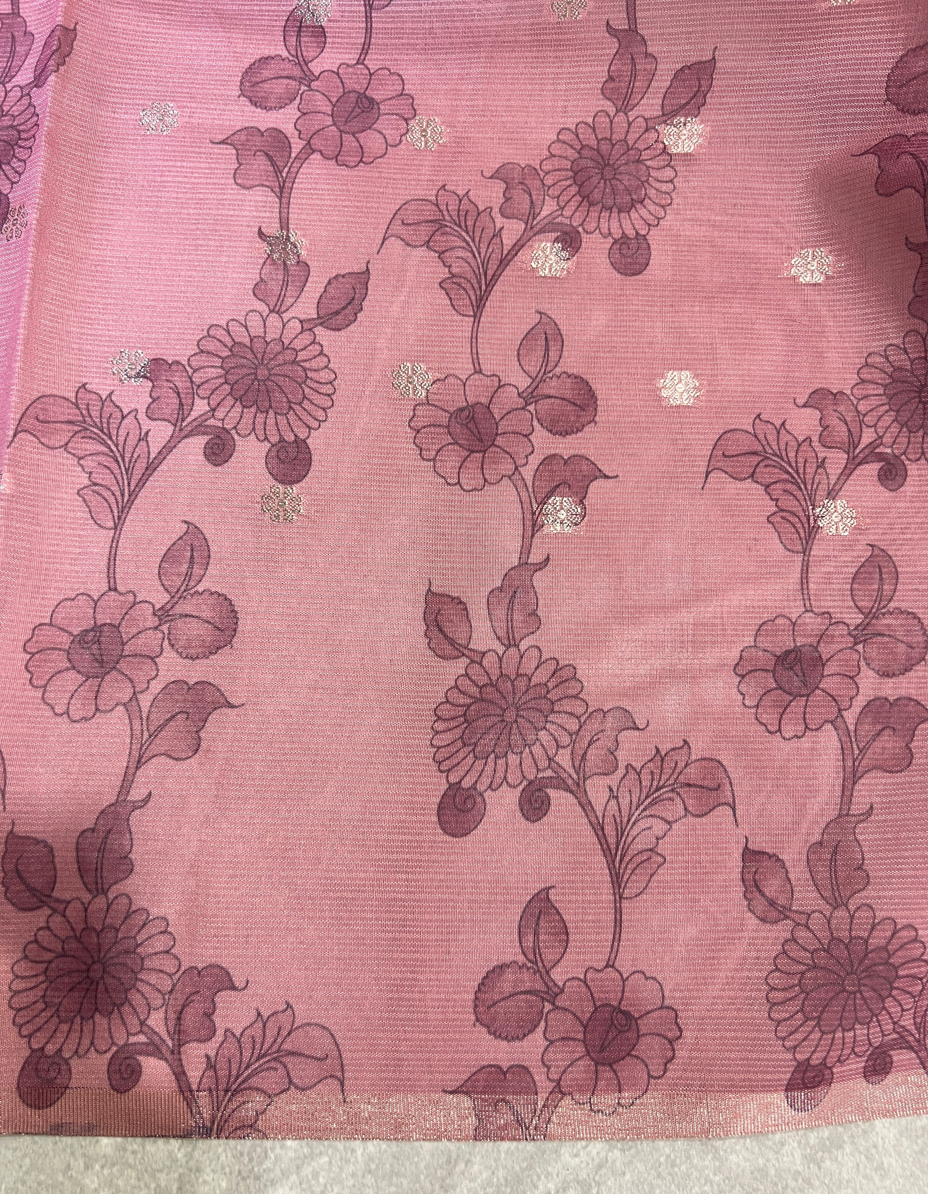 Pen Kalamkari Inspired Printed Pattern Kota Saree | MB150