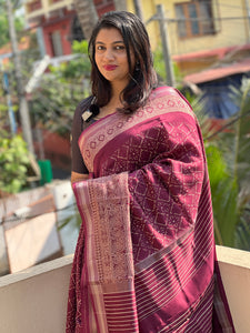 Hand Block Printed  Chanderi Saree | YNG223