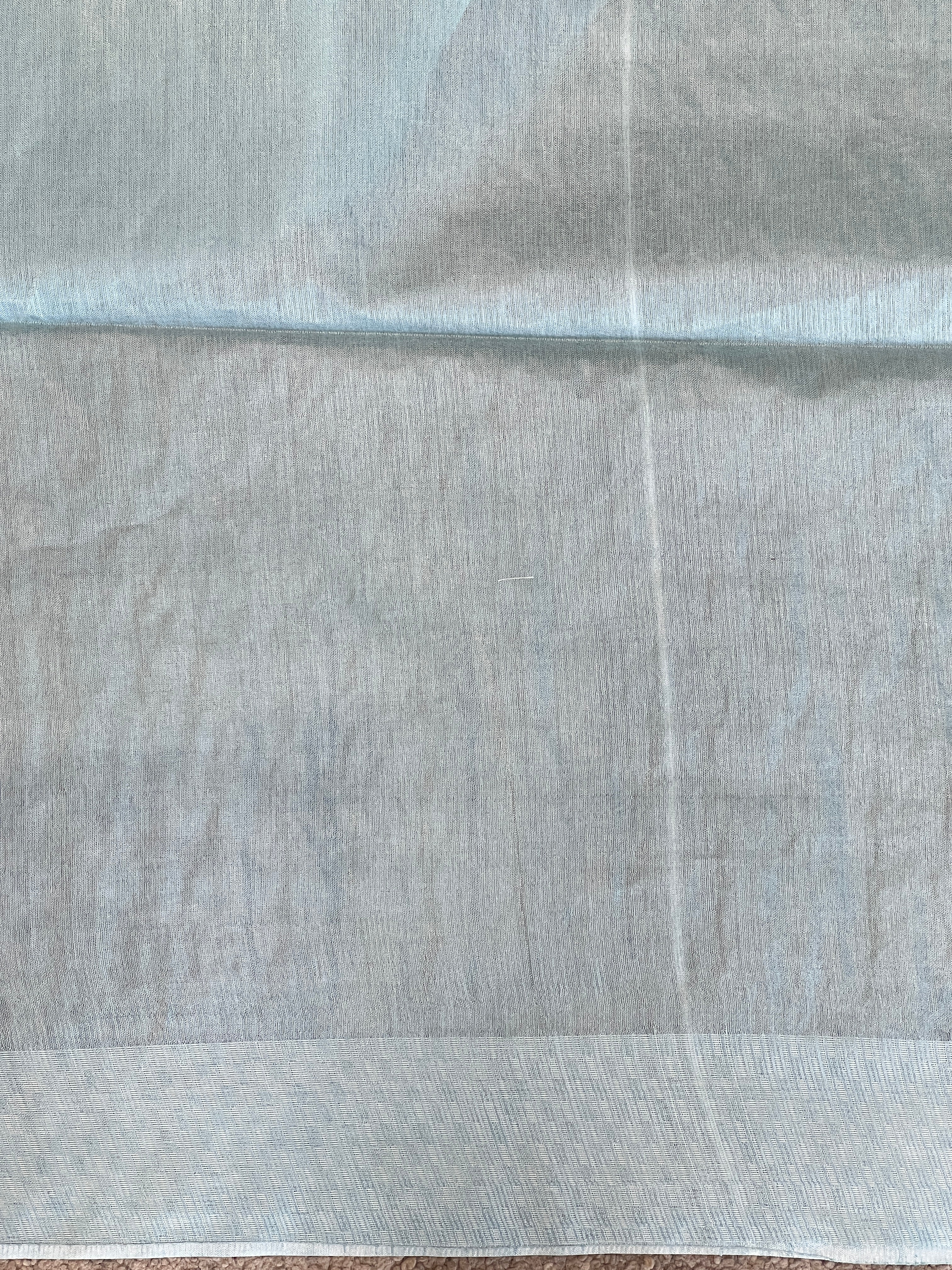 Geometric Pattern Thread Weaved Bamboo Tussar Saree | PNS169