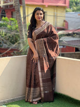 Hand Block Printed  Chanderi Saree | YNG223