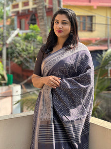 Hand Block Printed  Chanderi Saree | YNG223