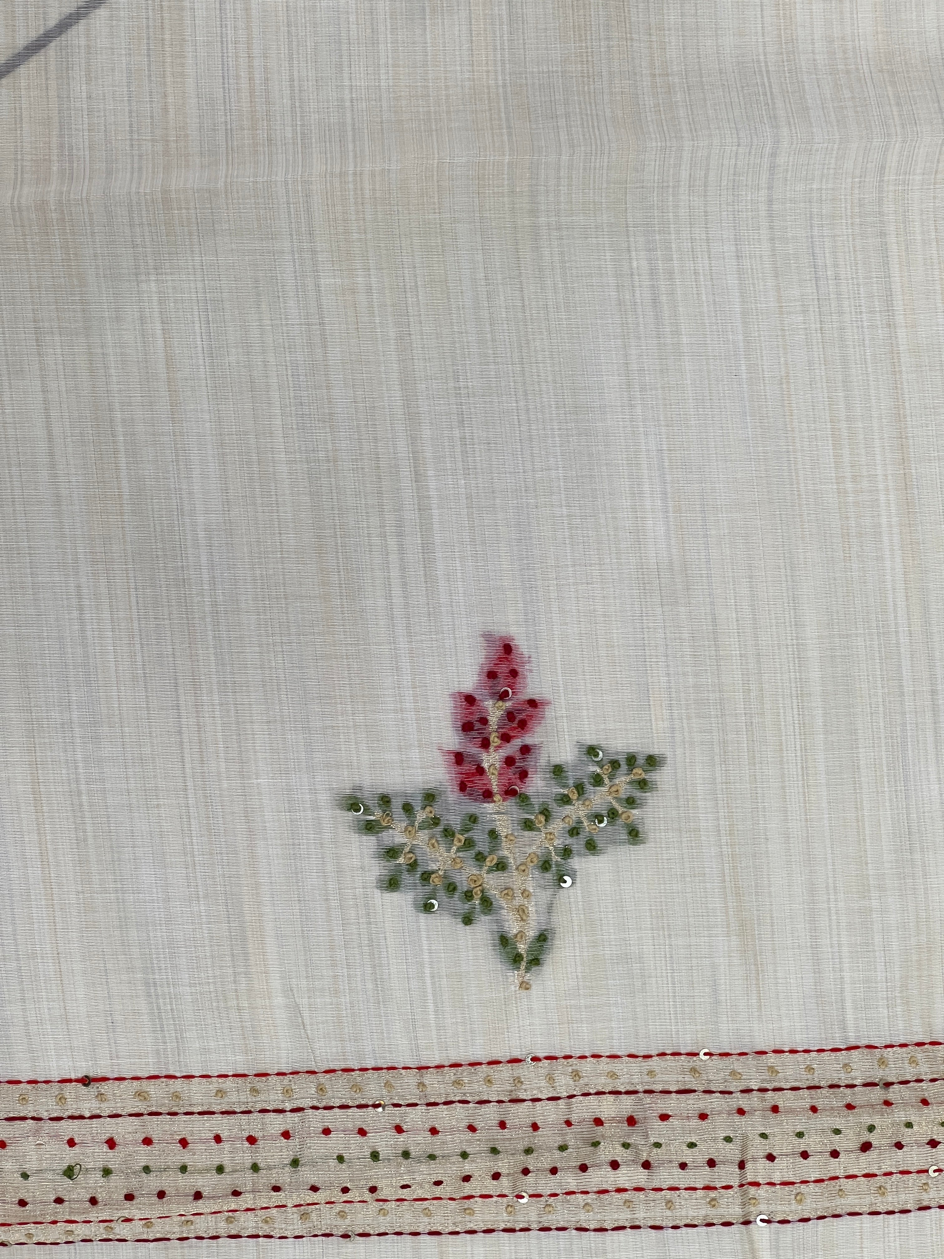 Jamdani Woven Semi Chanderi Saree | BLD1567