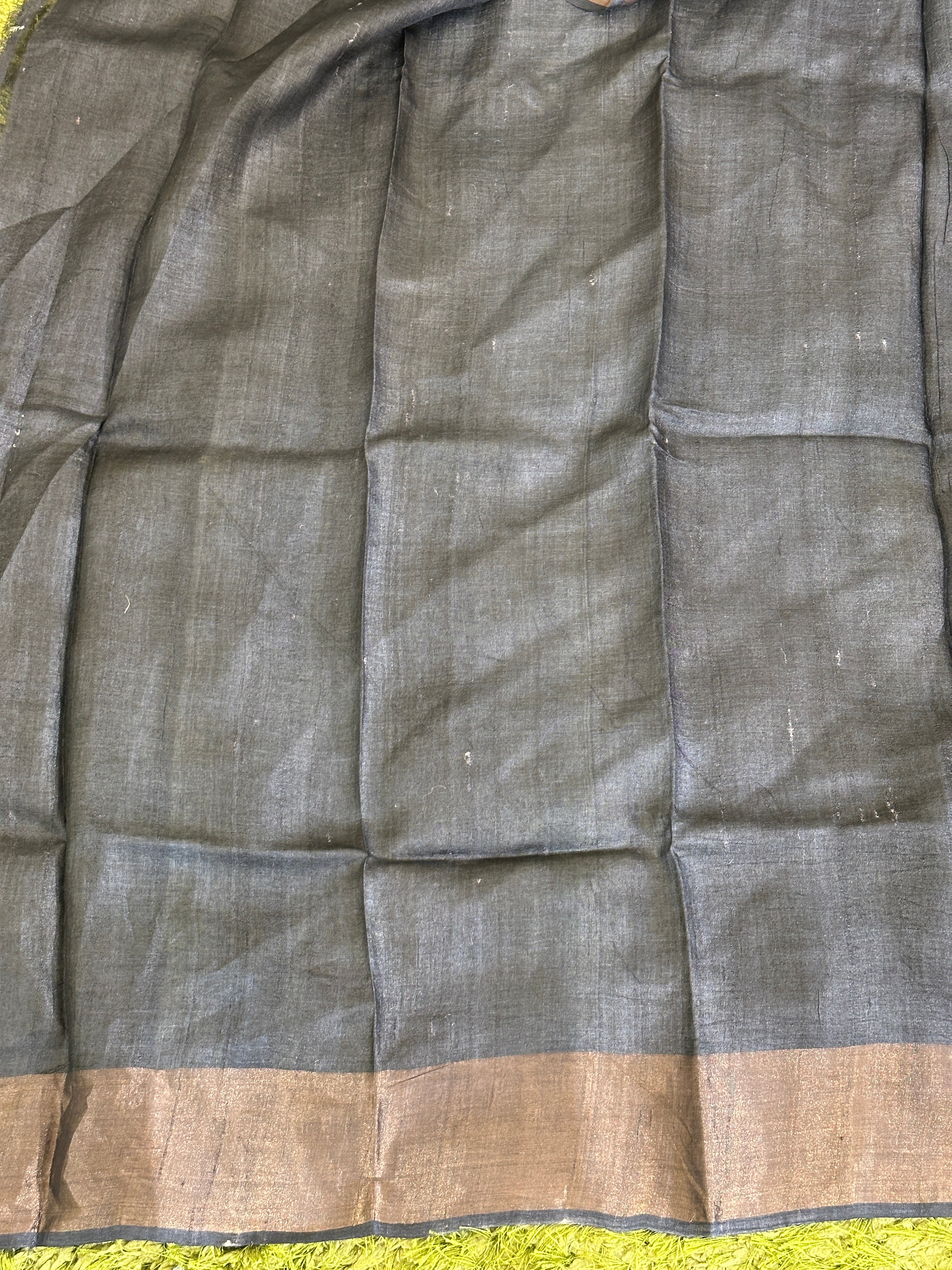 Hand Block Printed Pure Desi Tussar Saree | AYD172