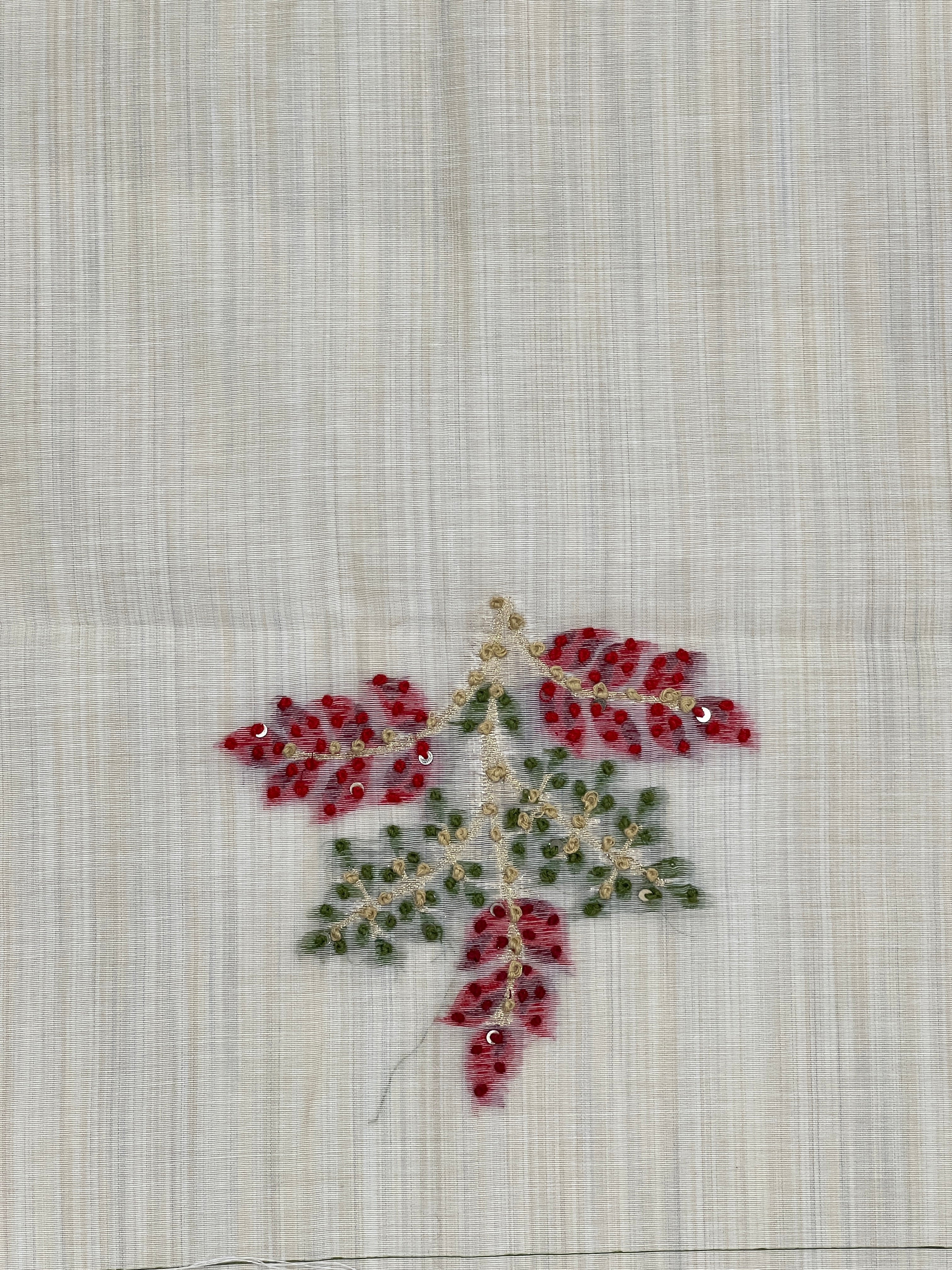 Jamdani Woven Semi Chanderi Saree | BLD1567