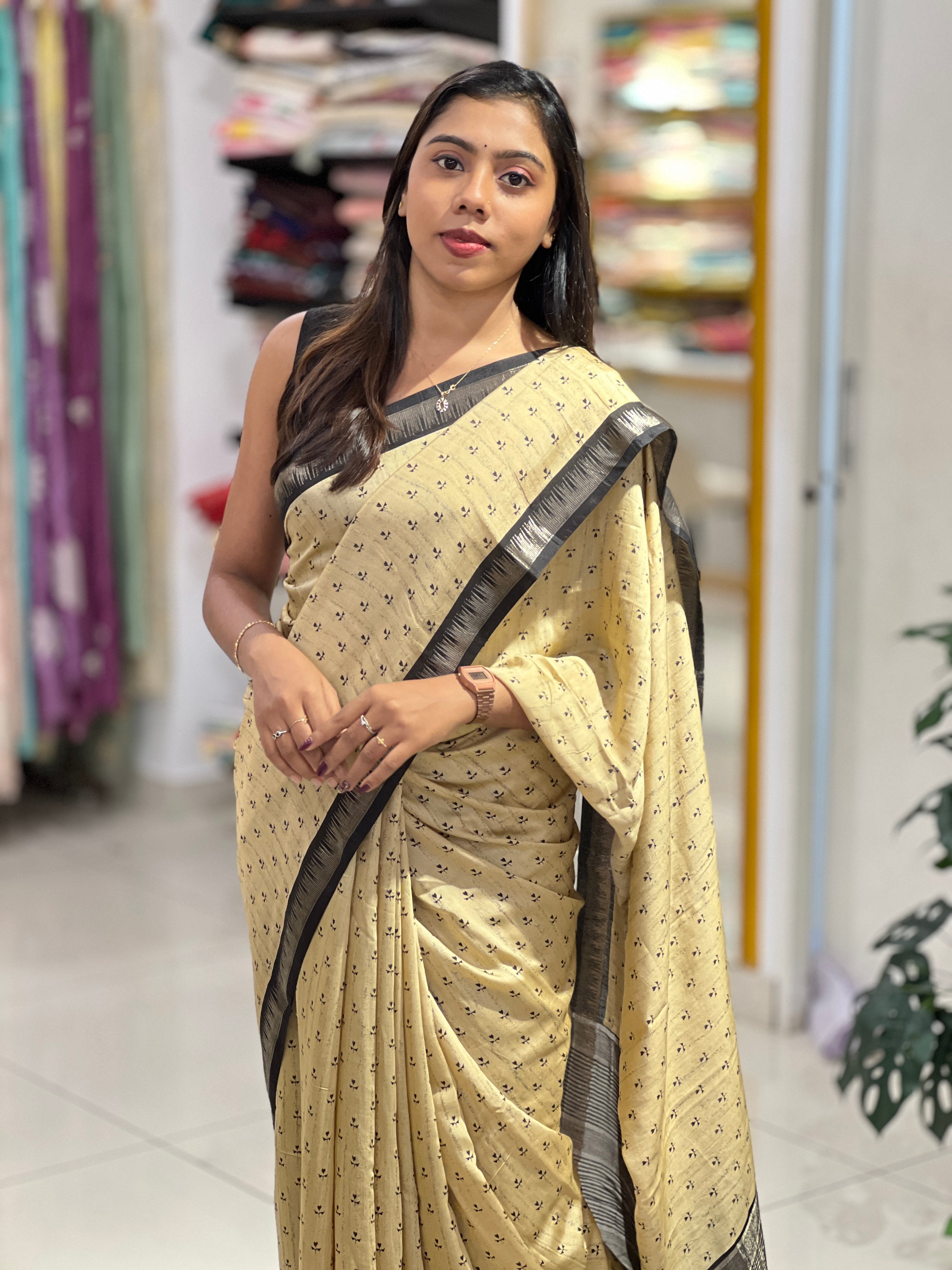 Digital Printed Semi Silk Saree | PKS161