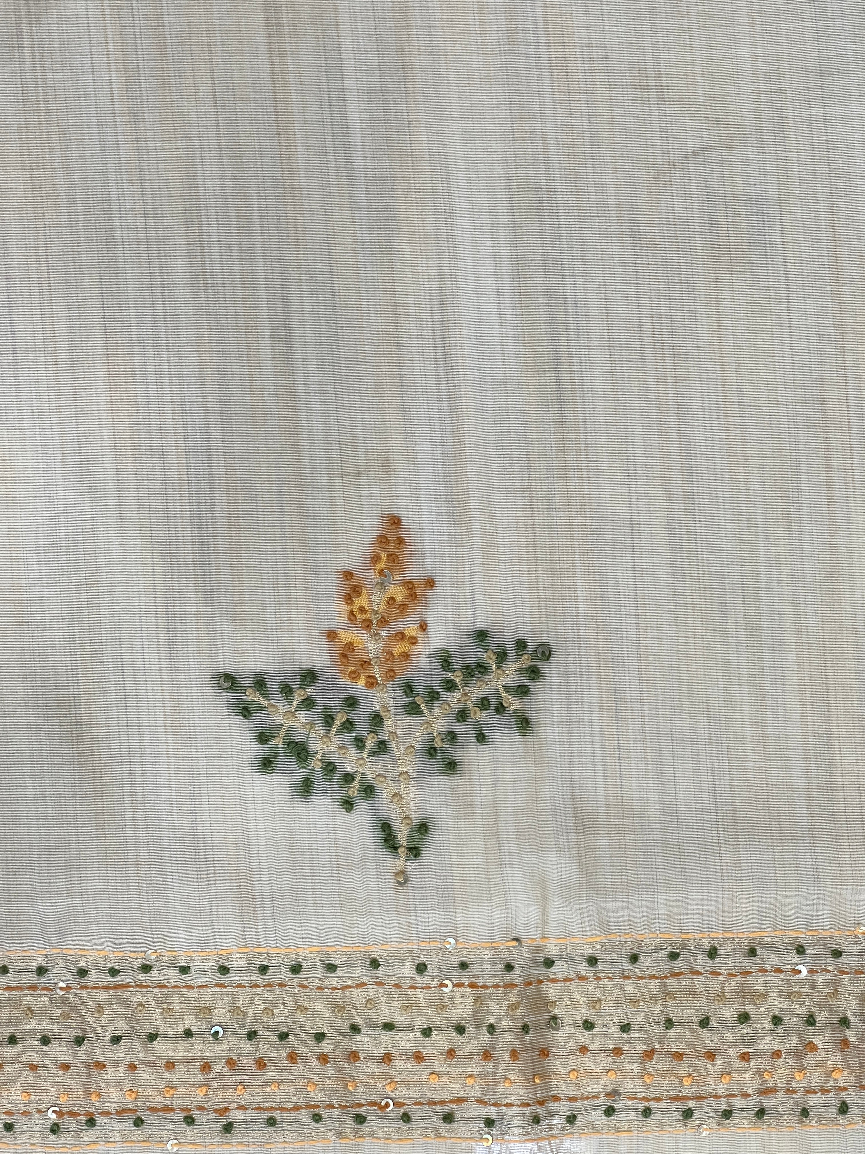 Jamdani Woven Semi Chanderi Saree | BLD1568