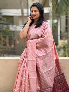 Shibori Patterned Silk Chanderi Saree | YNG173