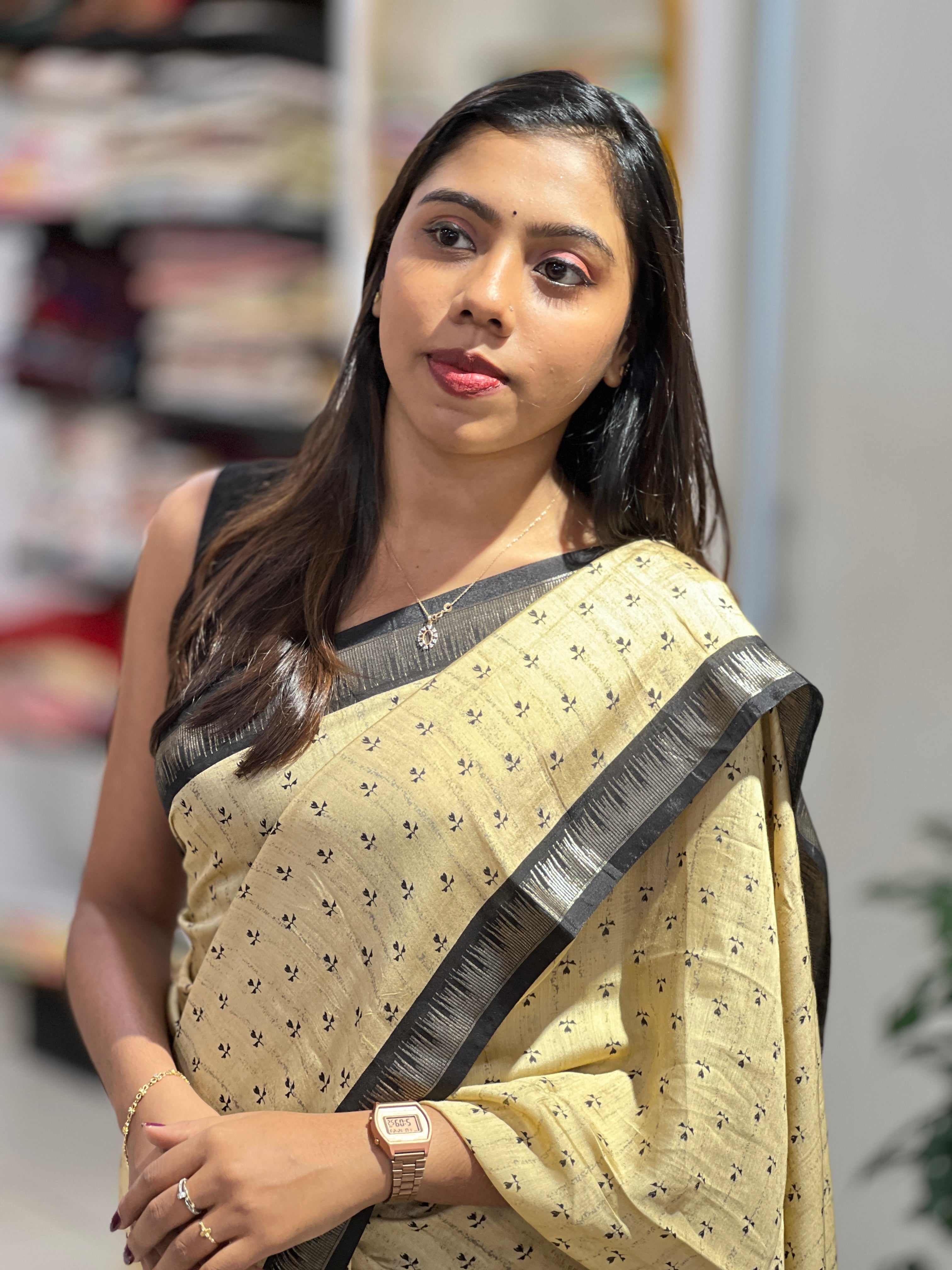 Digital Printed Semi Silk Saree | PKS161