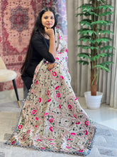 Thread Embroidery Detailed Chanderi Finish Dupatta | VET283
