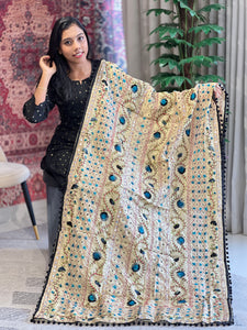 Thread Embroidery Detailed Chanderi Finish Dupatta | VET254