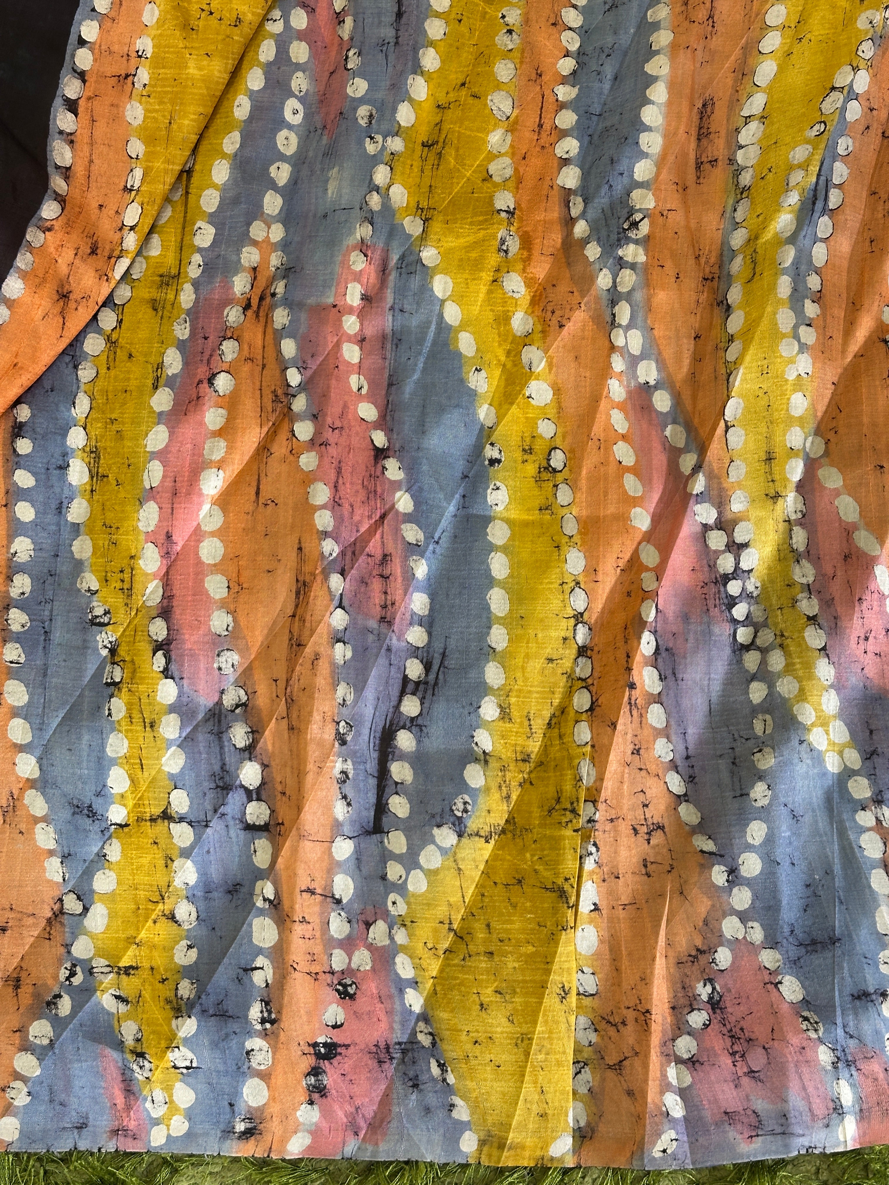 Batik & Kantha Detailed Silk Saree | AYD156