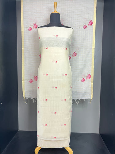 Floral Digital Print Detailed Chanderi Salwar Set | MR149
