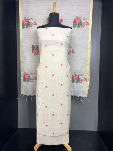Floral Digital Print Detailed Chanderi Salwar Set | MR148