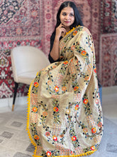 Thread Embroidery Detailed Chanderi Finish Dupatta | VET293