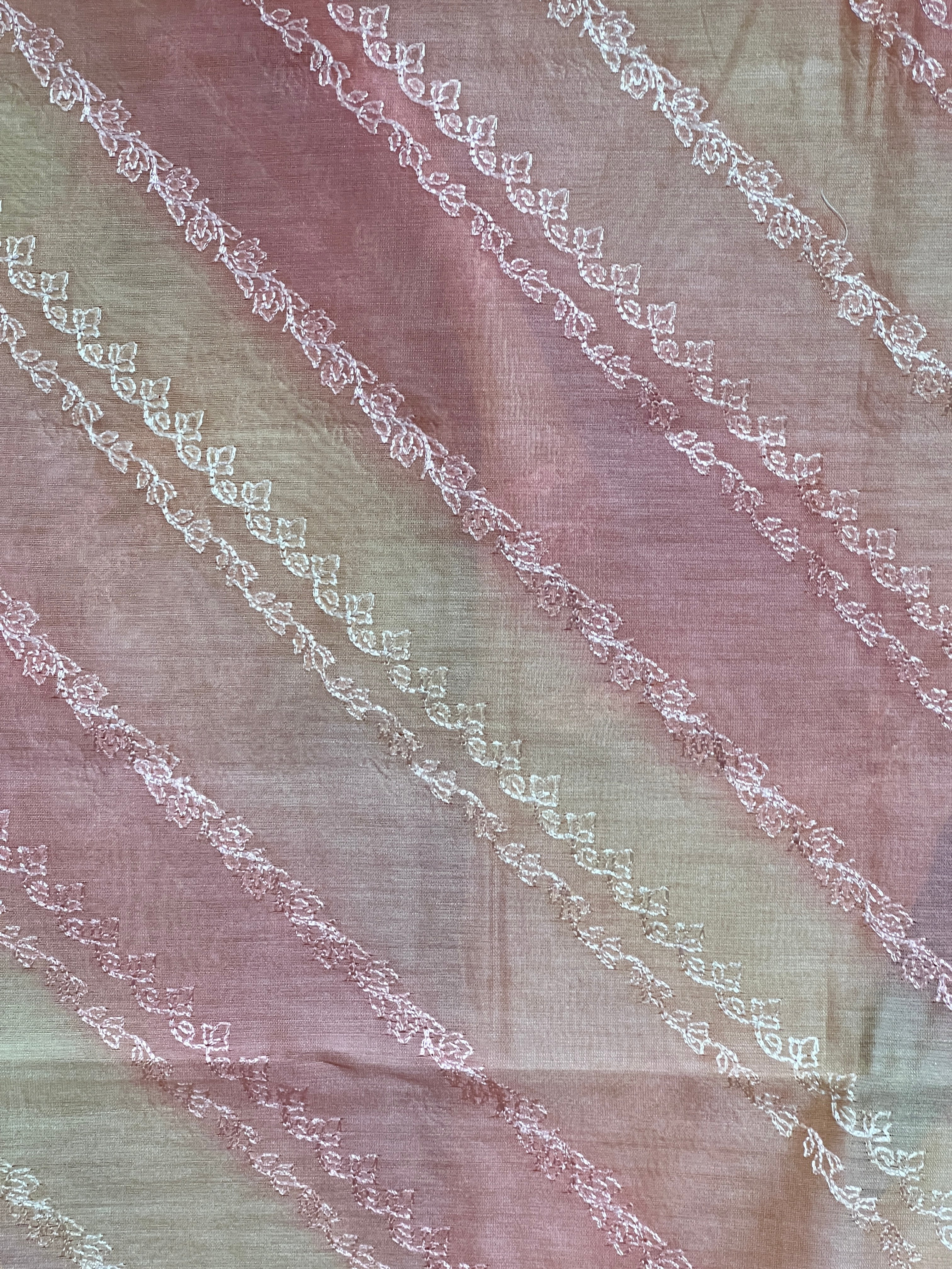 Leher Pattern Chanderi Finish Saree | JRT126