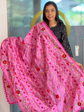 Traditional Thread Embroidery Detailed Chanderi Finish Dupatta | VET269