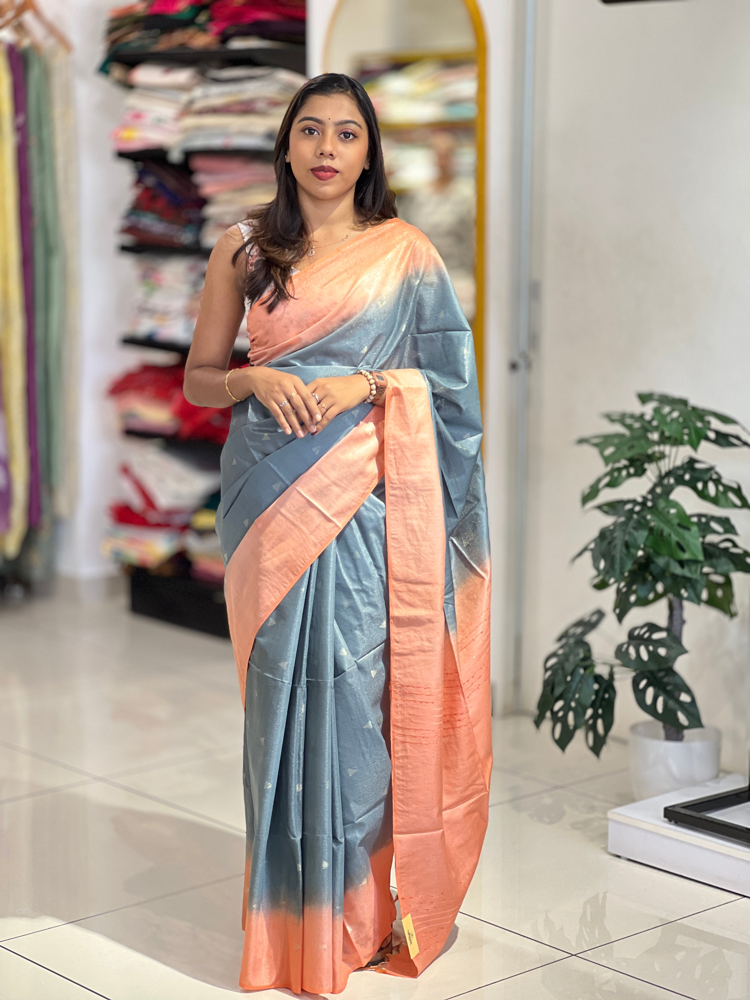 Zari Stripes Patterned Semi Silk Saree | PF1098