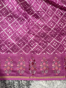 Printed Pure Chanderi Saree |  JRT131