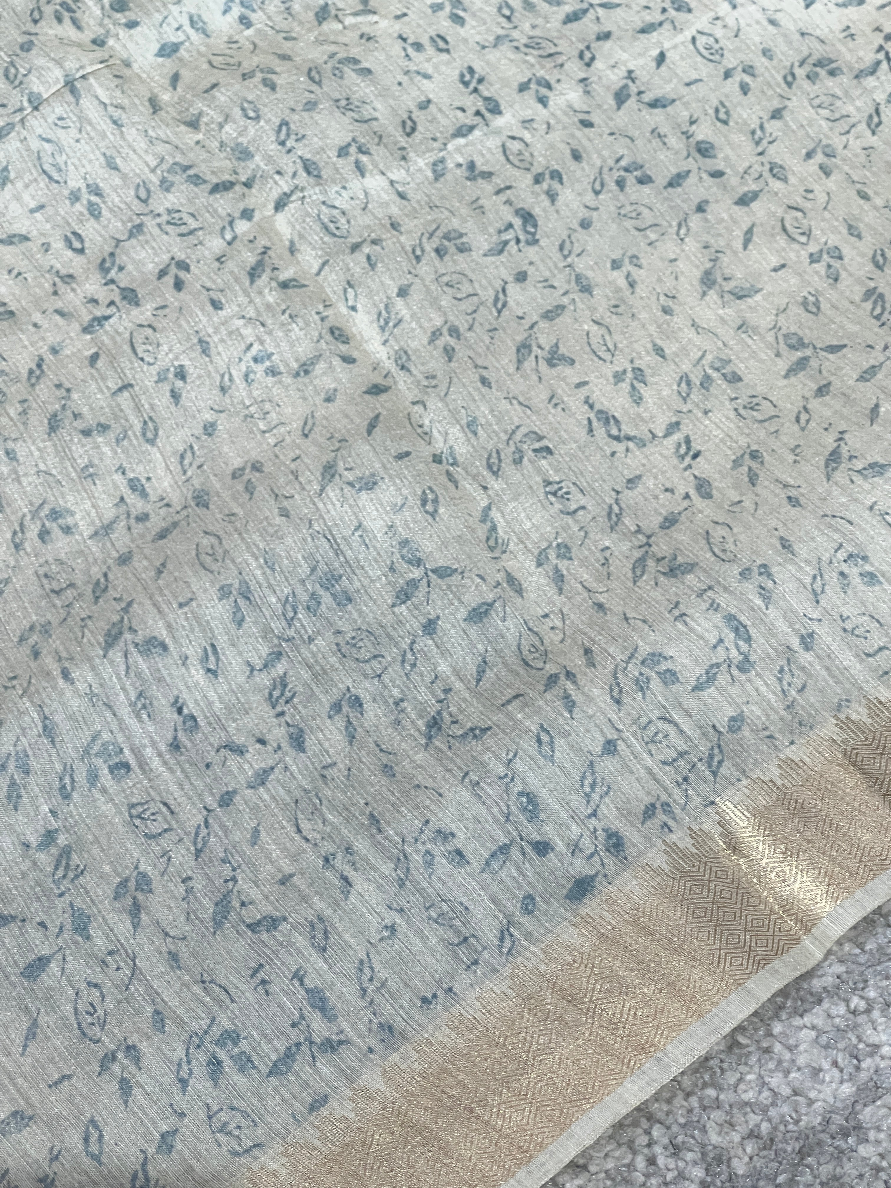 Hand Block Printed Pure Chanderi Saree | JRT133