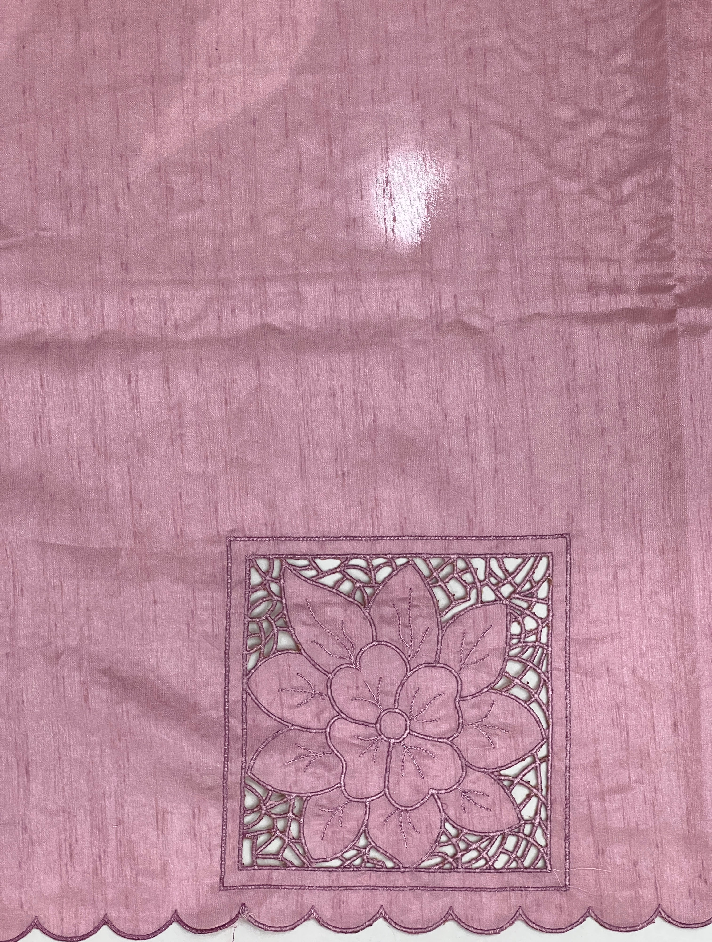 Cutwork Detailed Semi Tussar Saree | BLD1546