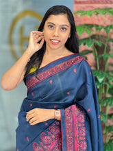 Machine Embroidery Detailed Tussar Saree | SUN416