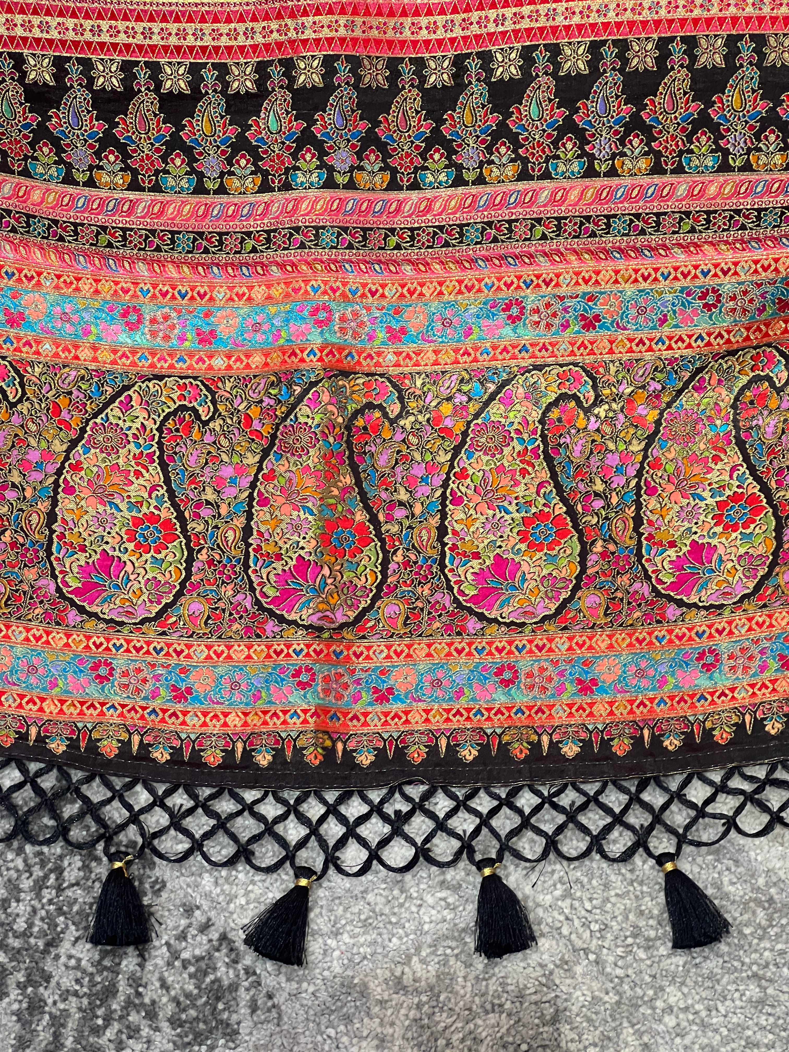Paisley Patterned Pure Kathan Silk Saree | JRT136