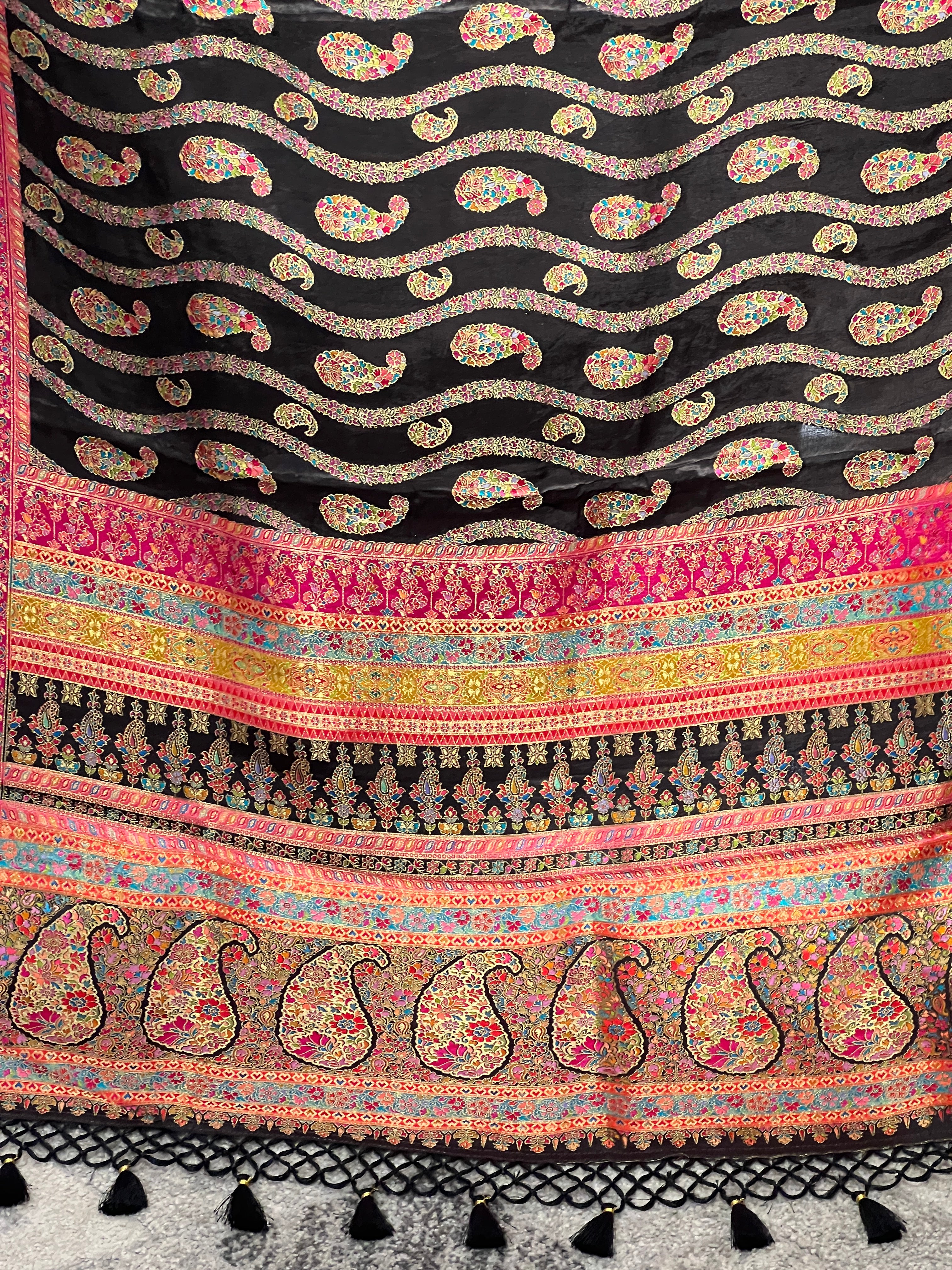 Paisley Patterned Pure Kathan Silk Saree | JRT136
