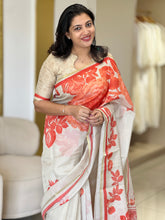 Floral Printed Banarasi Check Kota Saree | SSN157