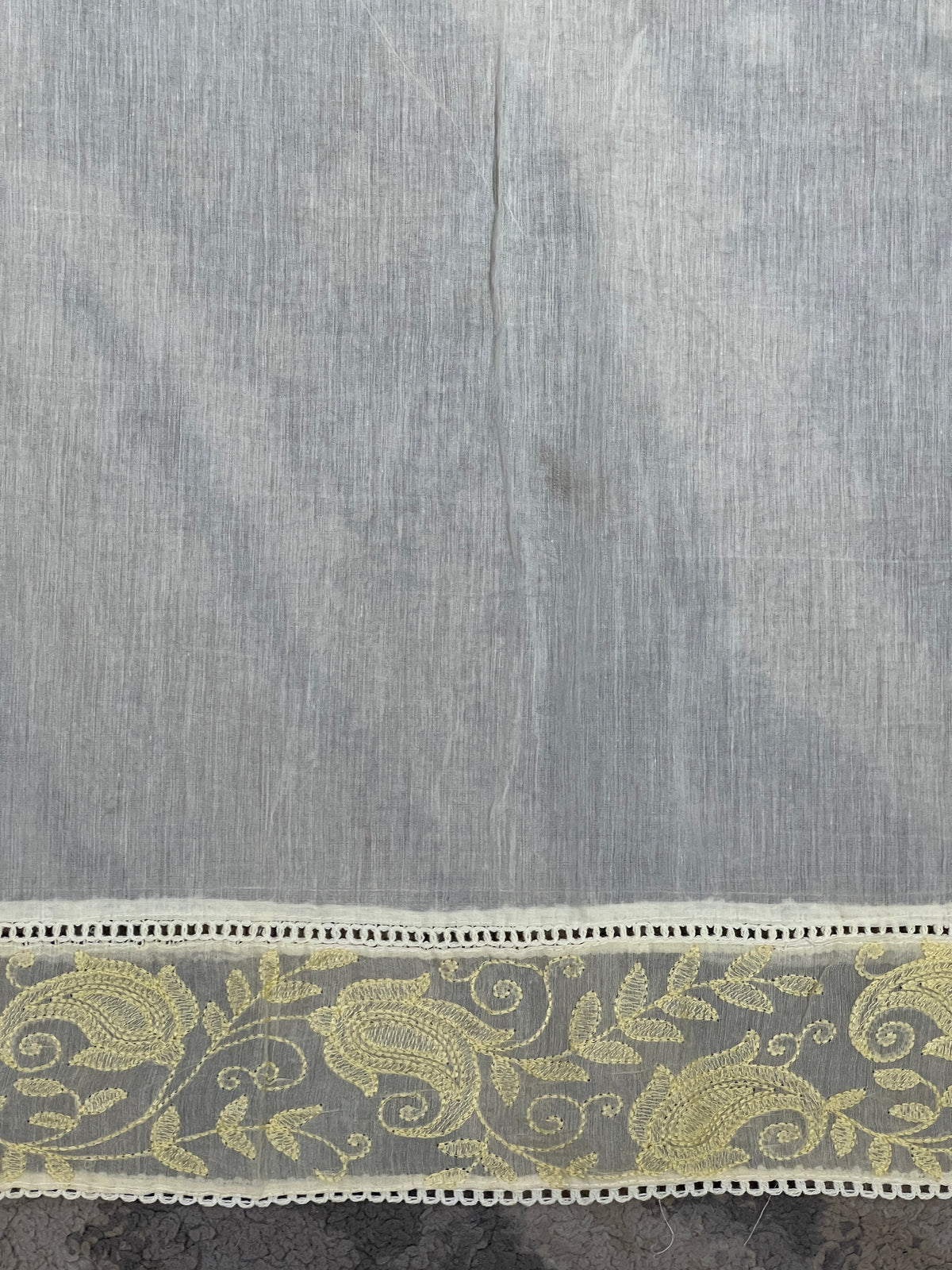 Lucknowi Embroidery Pattern Mul Chanderi  Saree | MM695