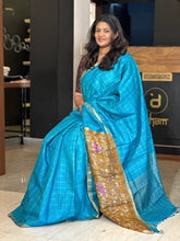 Check Weaved Tussar Silk Saree | NLM131