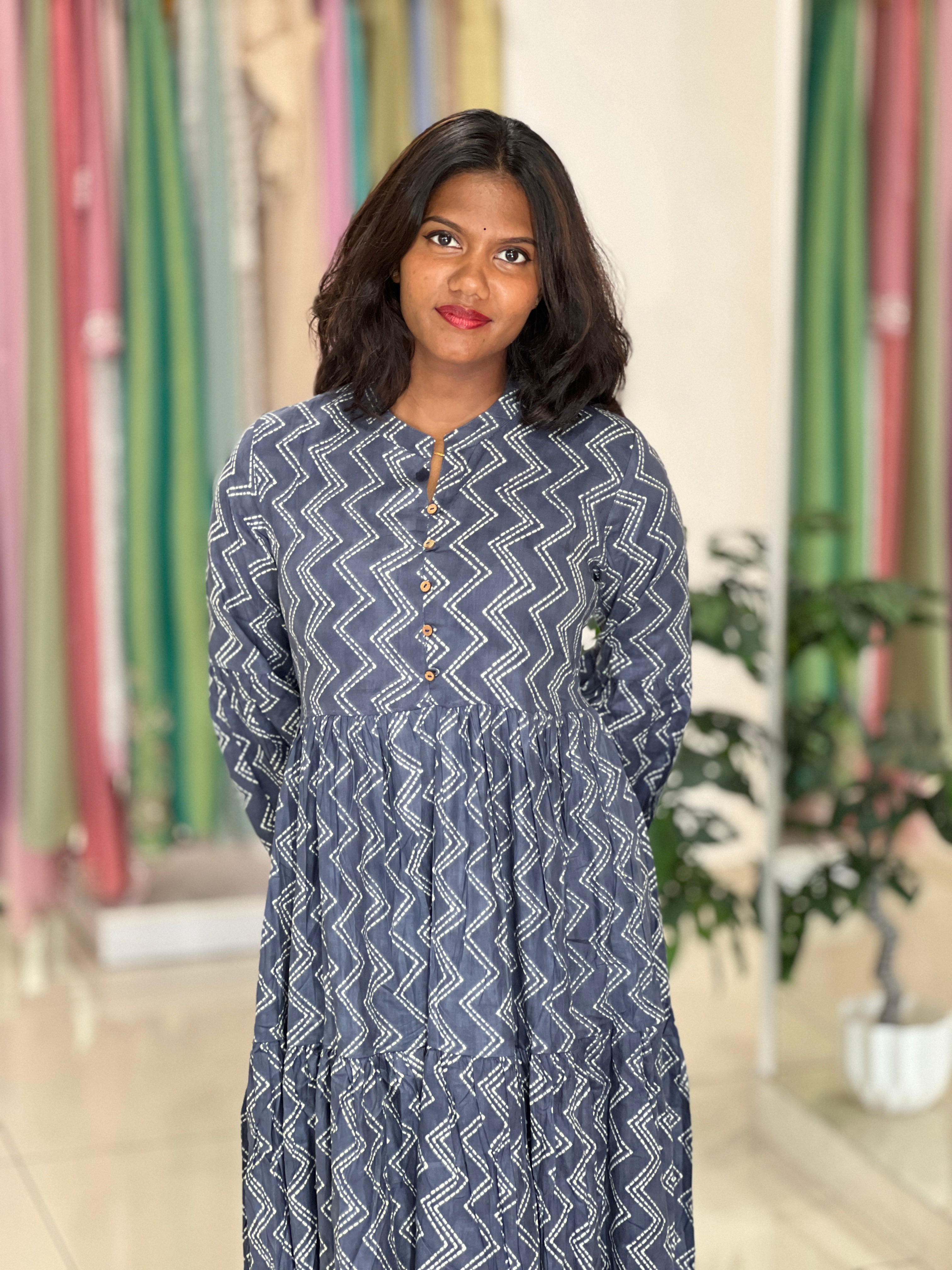 Printed Cotton Maxi Dress