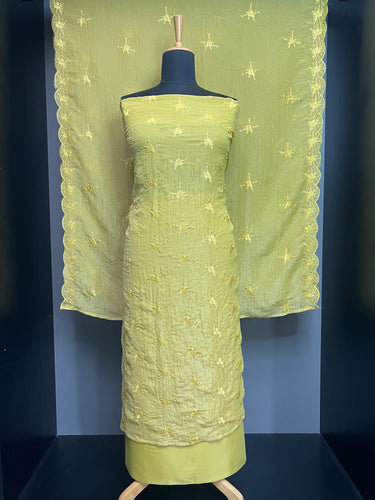 Machine Embroidery Detailed Shimmer Organza Salwar Set | SW2157
