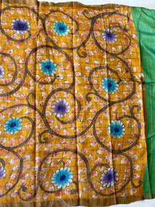 Check Weaved Tussar Silk Saree | NLM131