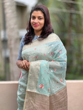 Manipuri Check Weaving Pattern Chanderi Saree | RR178
