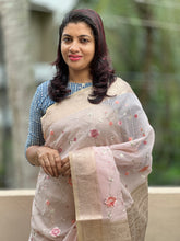 Manipuri Check Weaving Pattern Chanderi Saree | RR178