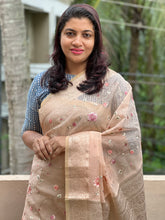 Manipuri Check Weaving Pattern Chanderi Saree | RR178