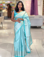 Golden Zari Weaved Semi Banarasi Silk Saree | NN379