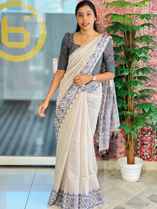 Thread and Zari Weaved Jamdani Saree | SSN222