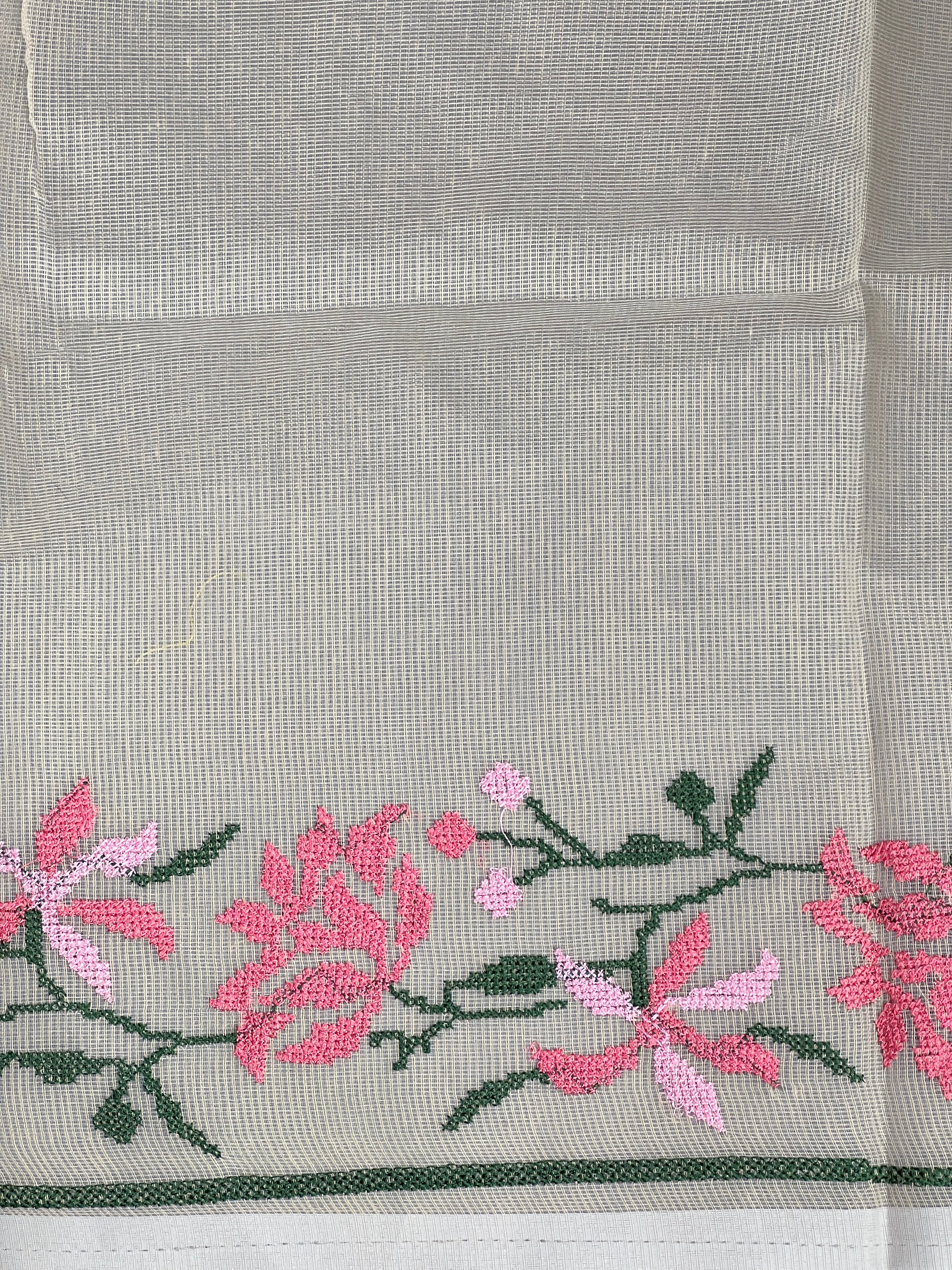 Cross Stitch Embroidery Detailed Kota Saree | JSC661